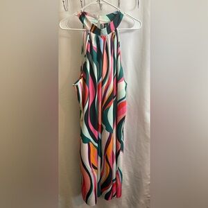 SHEIN Halter Neck Geometric Pattern Dress Size 4X